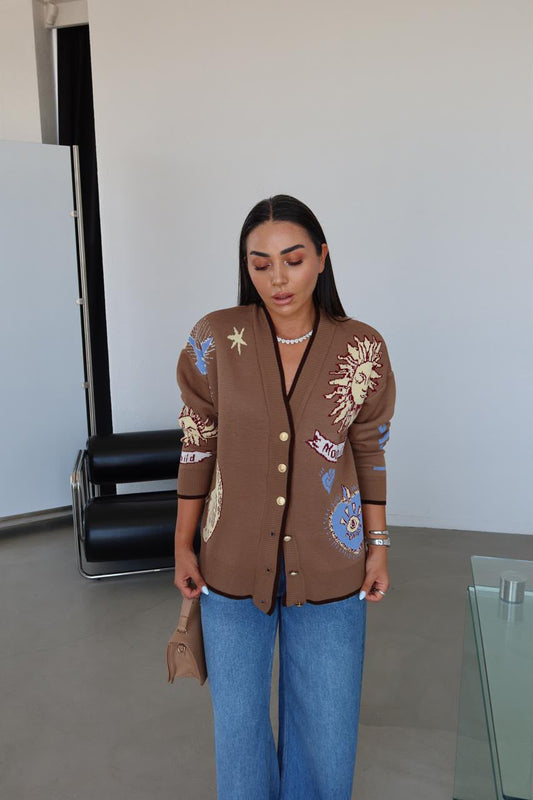 Cardigan pattern moonchild cafe