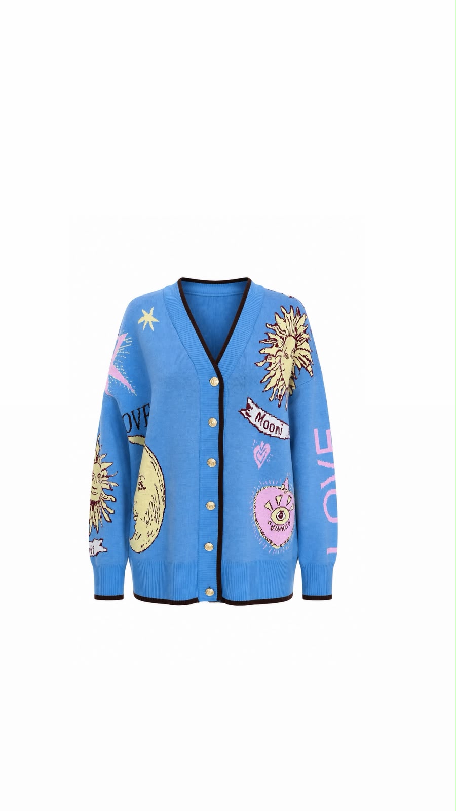 Cardigan pattern moonchild blue