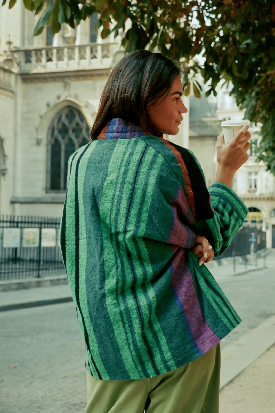 Jacket striped mint limited