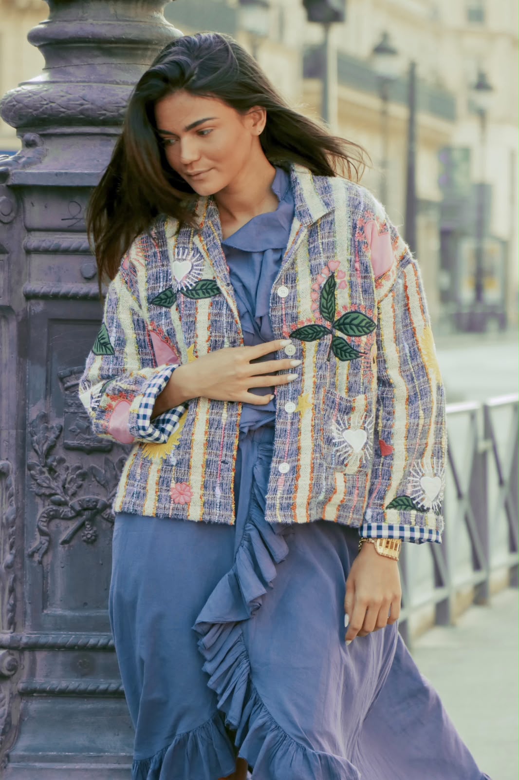 Jacket blue multicolor limited