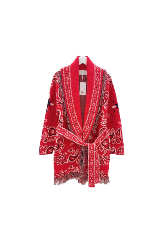 Bandana cardigan red