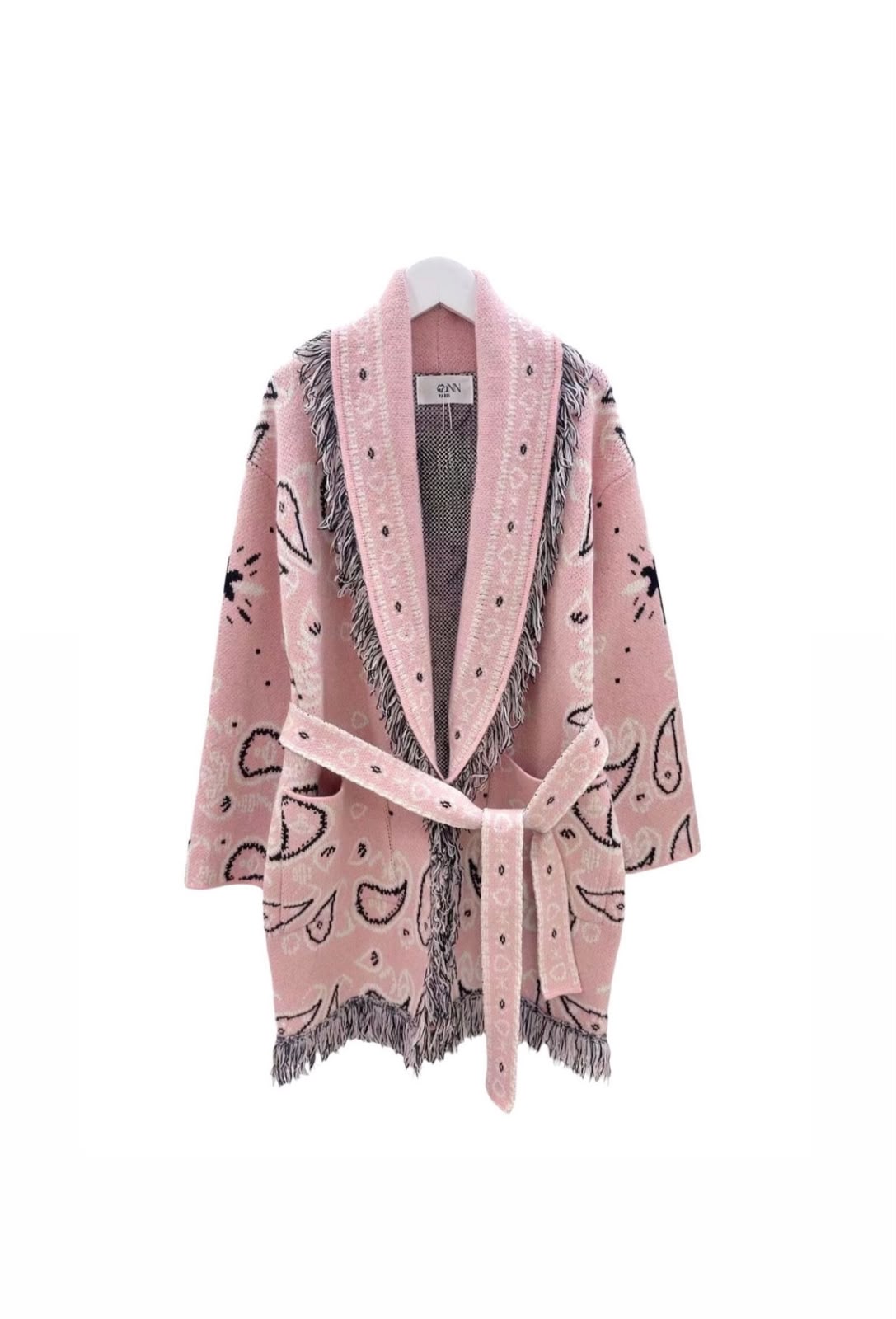 Bandana cardigan light rose