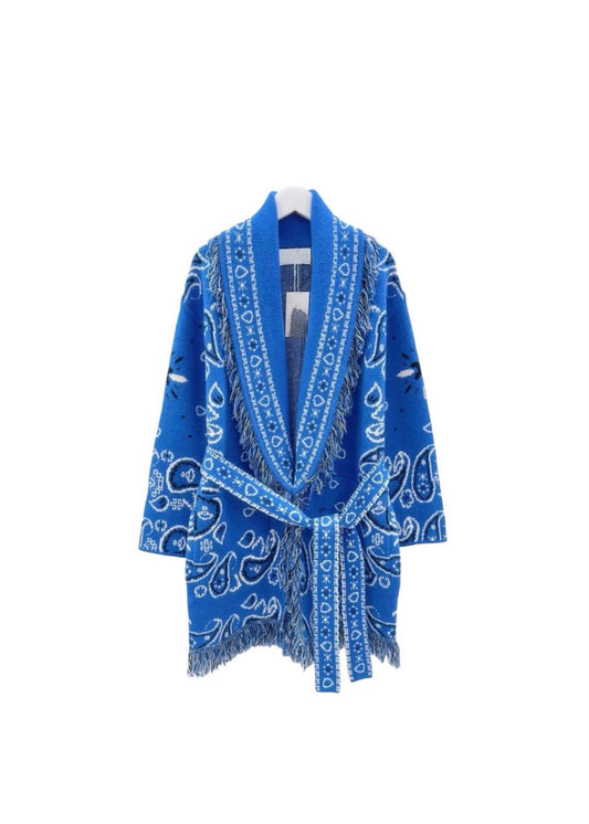 Bandana cardigan blue