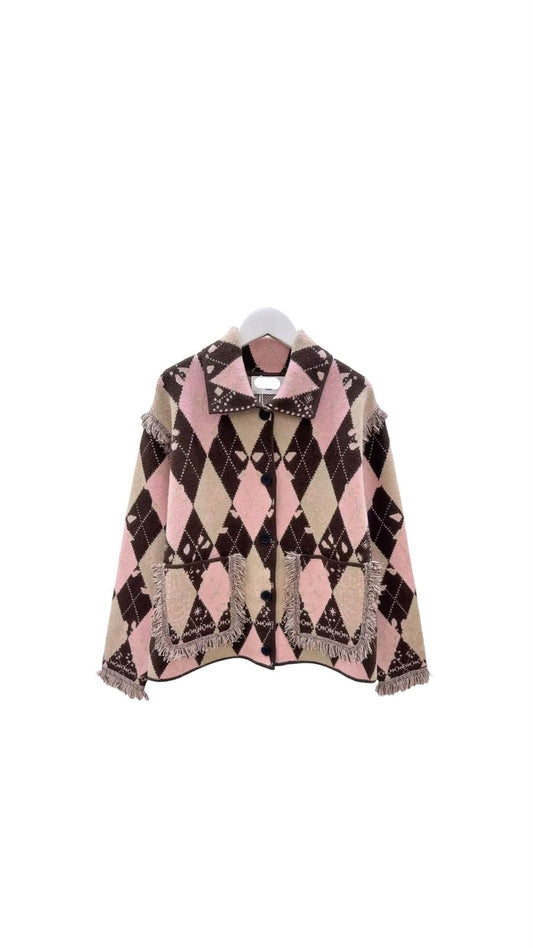 Bandana argyle rose brown