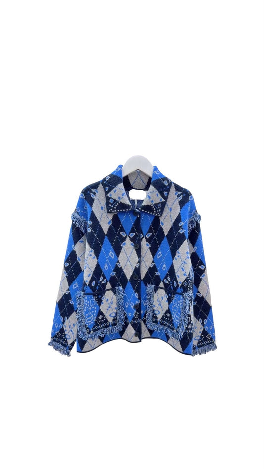 Bandana argyle blue navy
