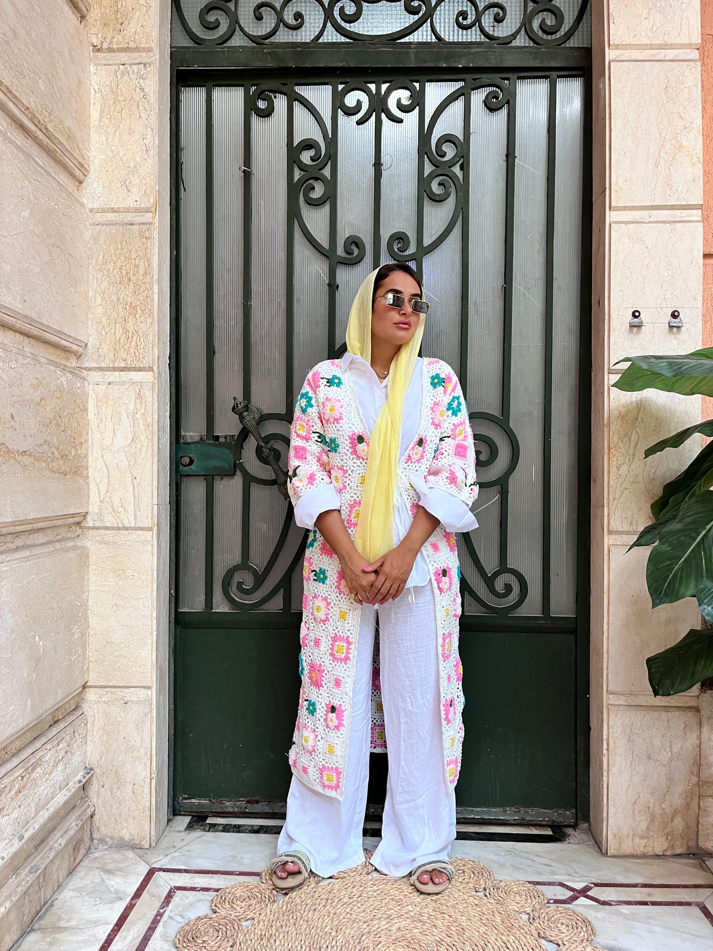 Crochet Long Kimono Colorful
