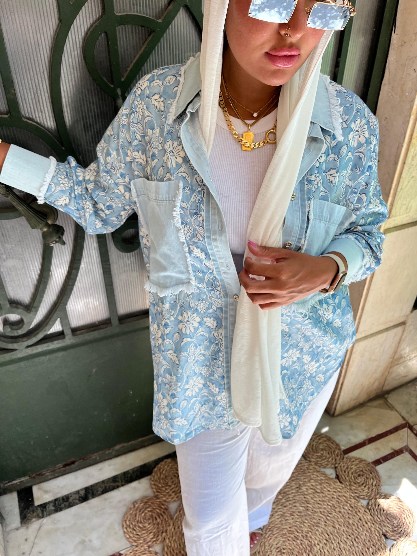 Shirt Floral Bluesyal Lumine Silk