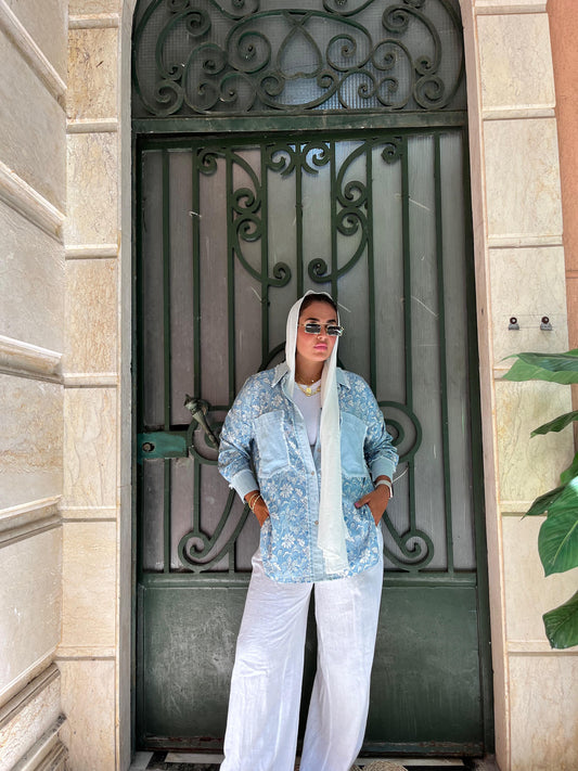 Shirt Floral Bluesyal Lumine Silk