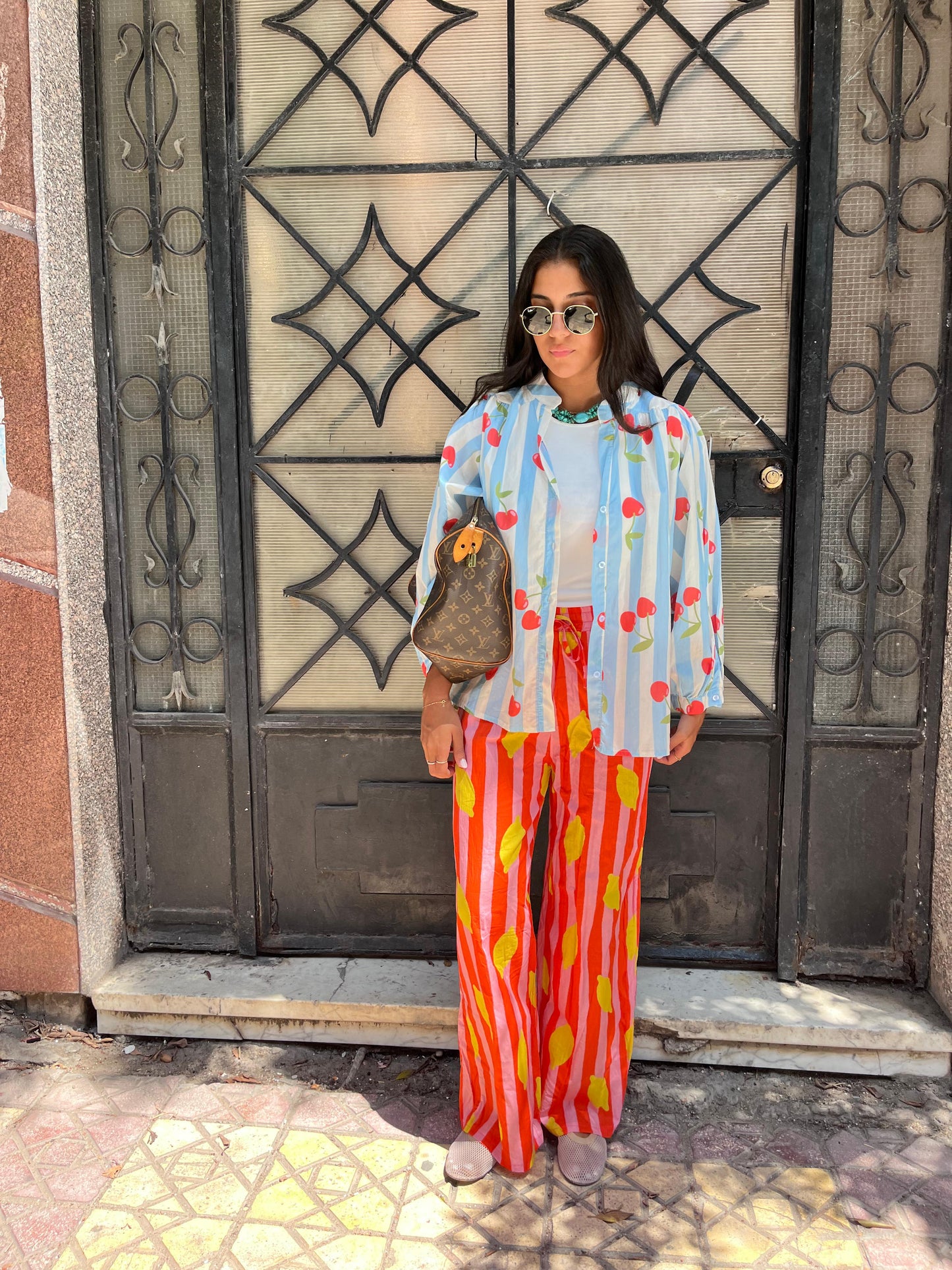 Pants Stripe Orange Lemon