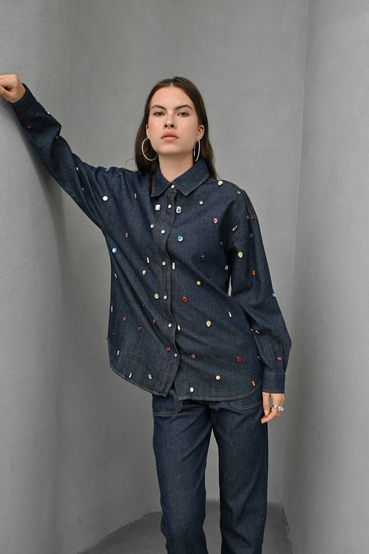 Set Denim Studs