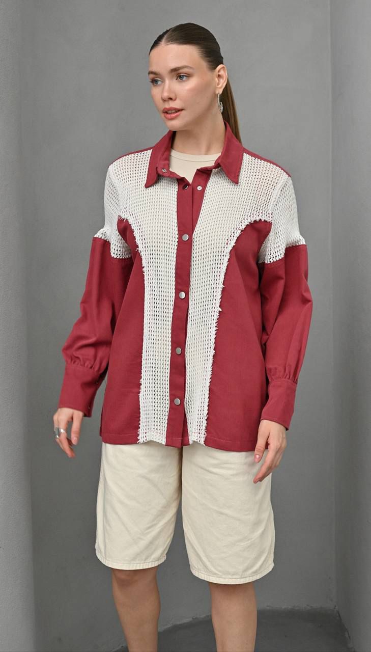 Jacket x Crochet Burgundy