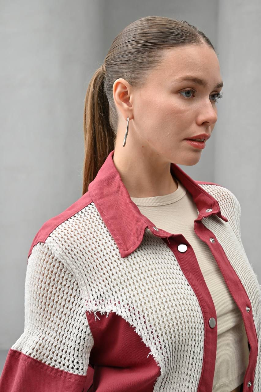 Jacket x Crochet Burgundy