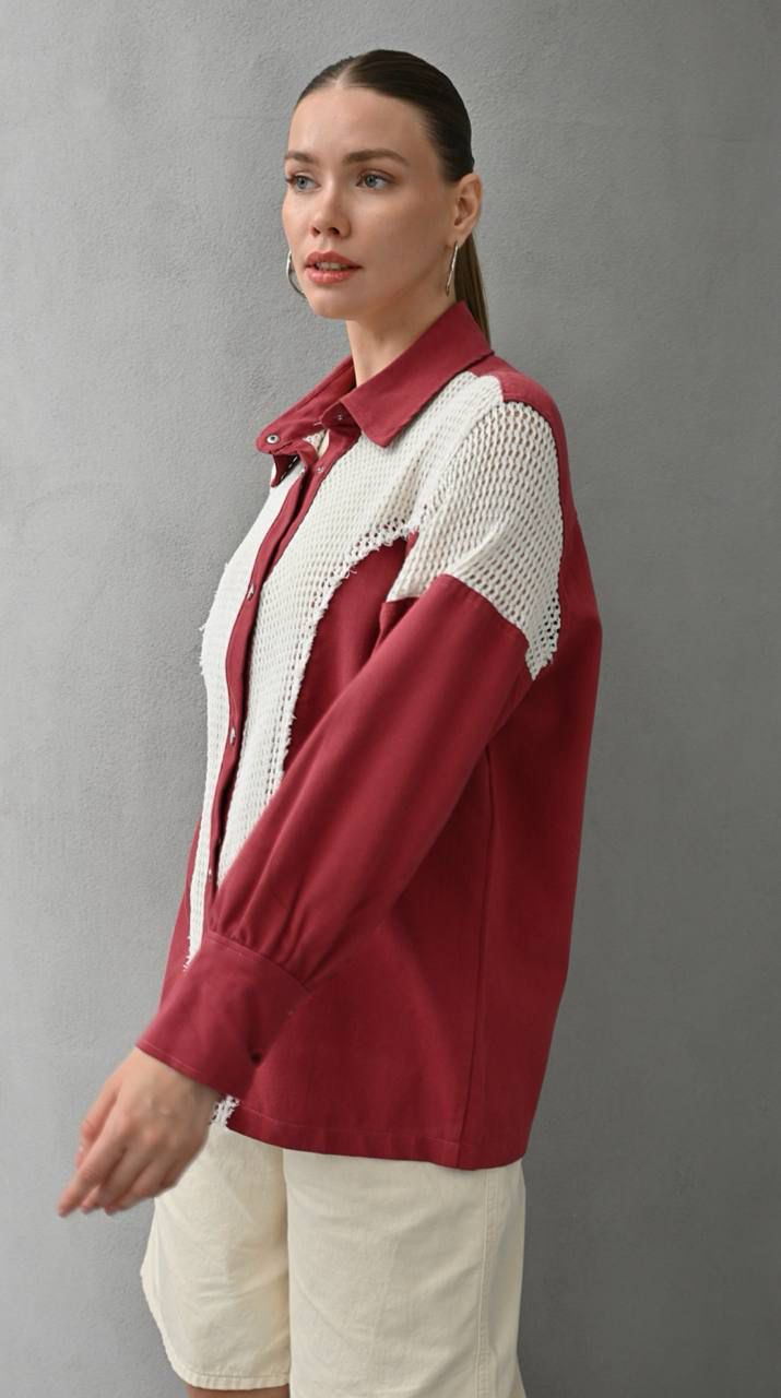 Jacket x Crochet Burgundy