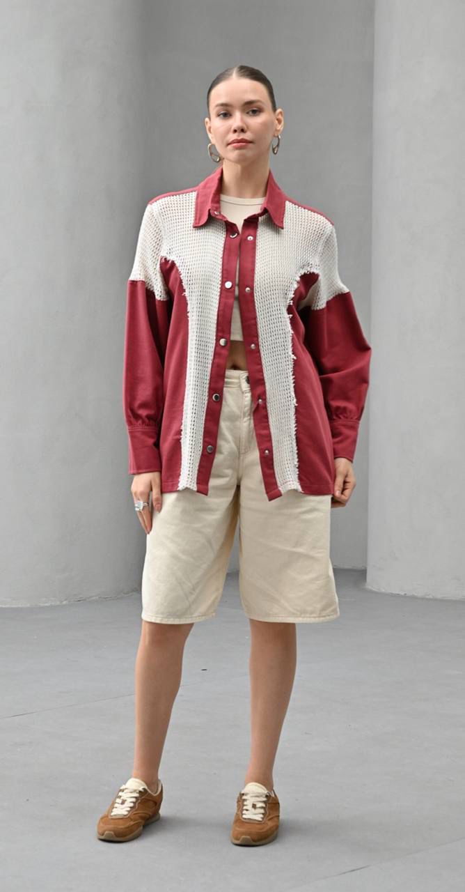 Jacket x Crochet Burgundy