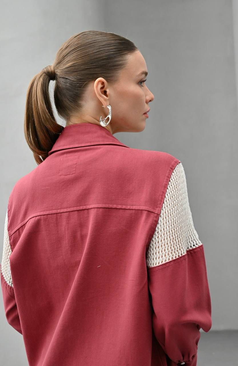 Jacket x Crochet Burgundy