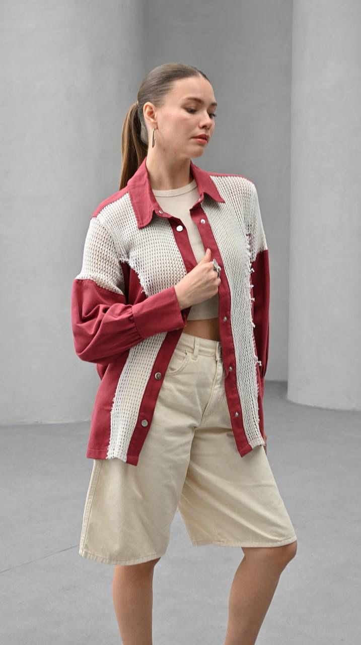 Jacket x Crochet Burgundy