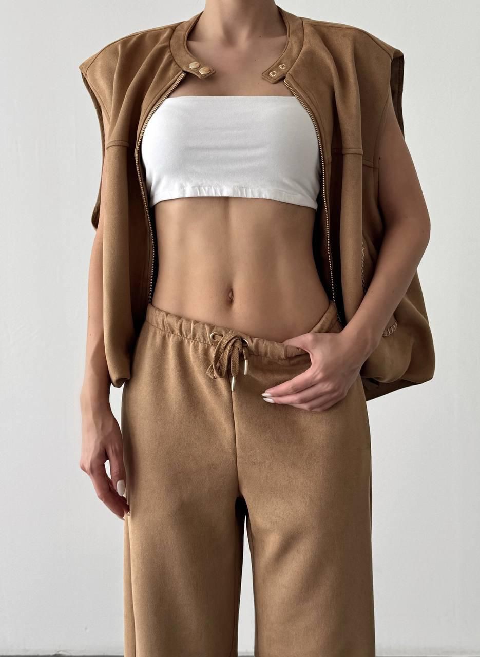 Cafe Suede vest Set
