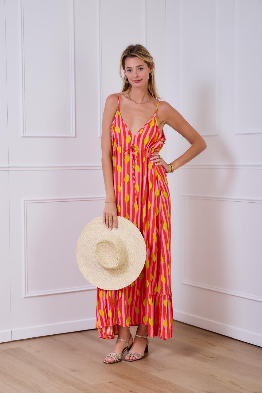 Dress Stripe Orange Lemon