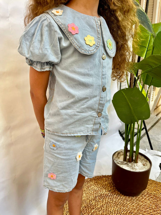 Flower Jeans Set