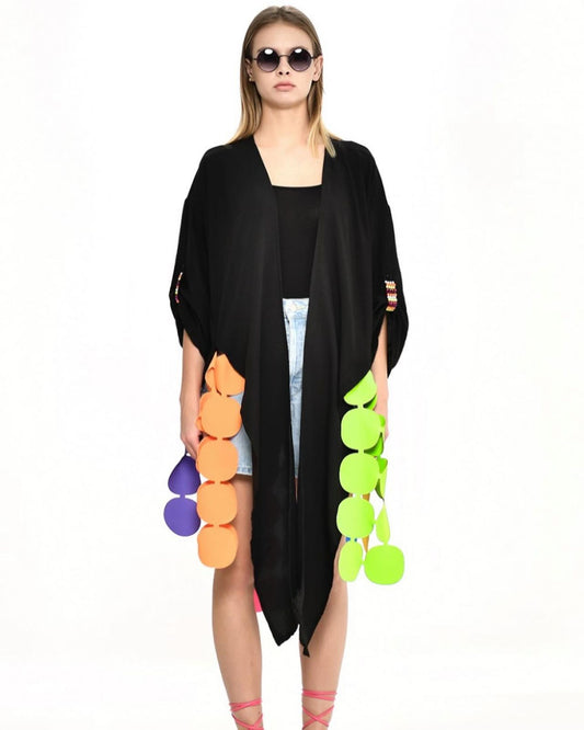 Cardigan Black / Circles Neon