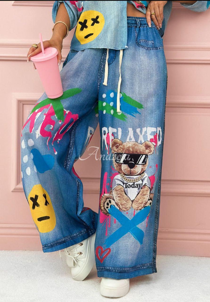 Teddy Bear Denim Set