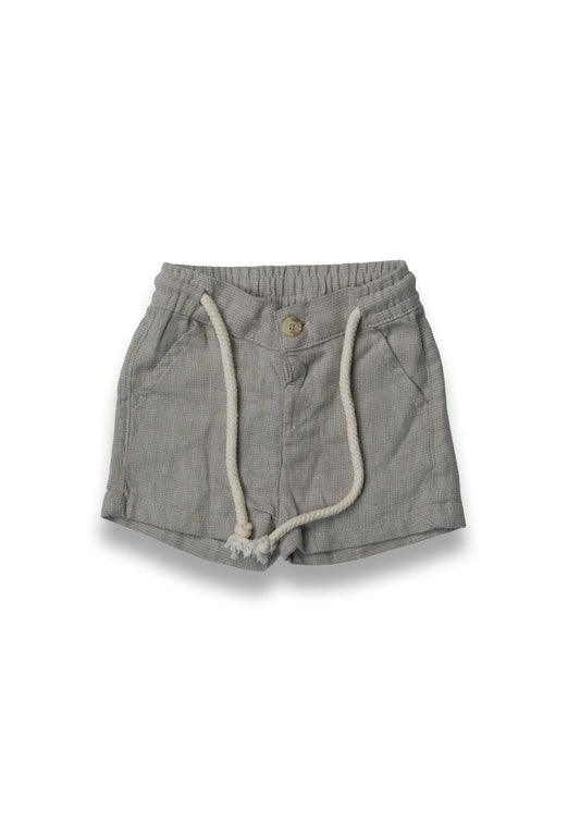 Linen X Cotton White Robe Short