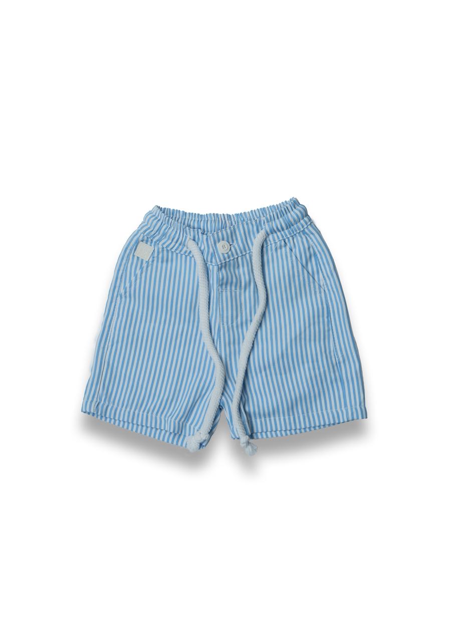 Short Light Cotton Blue x White