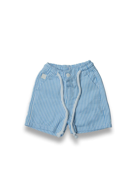 Short Light Cotton Blue x White
