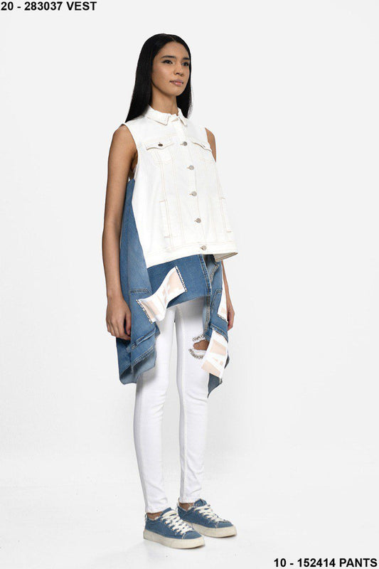 Vest White x Denim