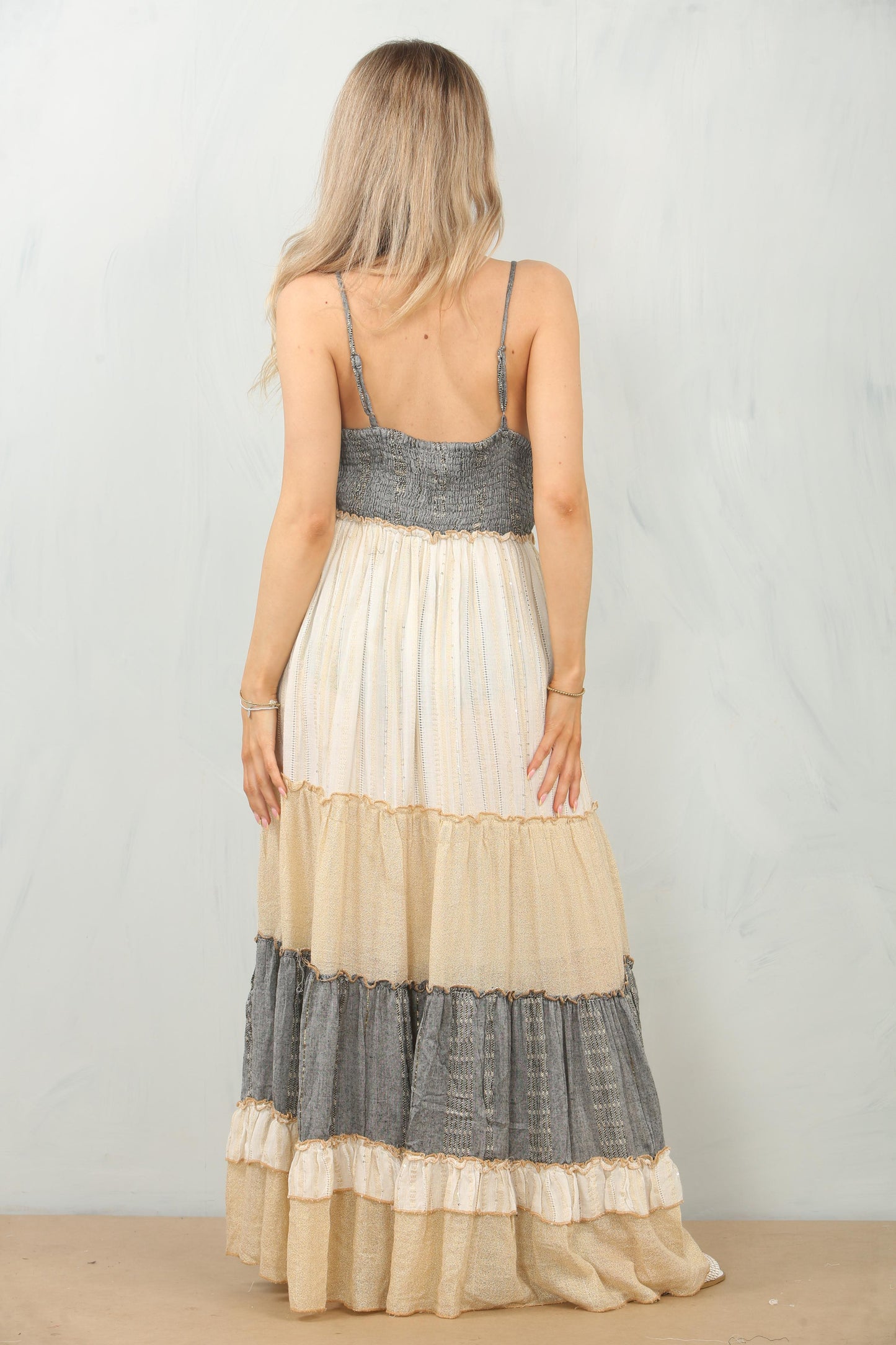 Dress Sumel Grey x Offwhite