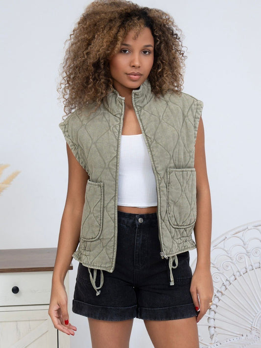 Vest Cotton Olive