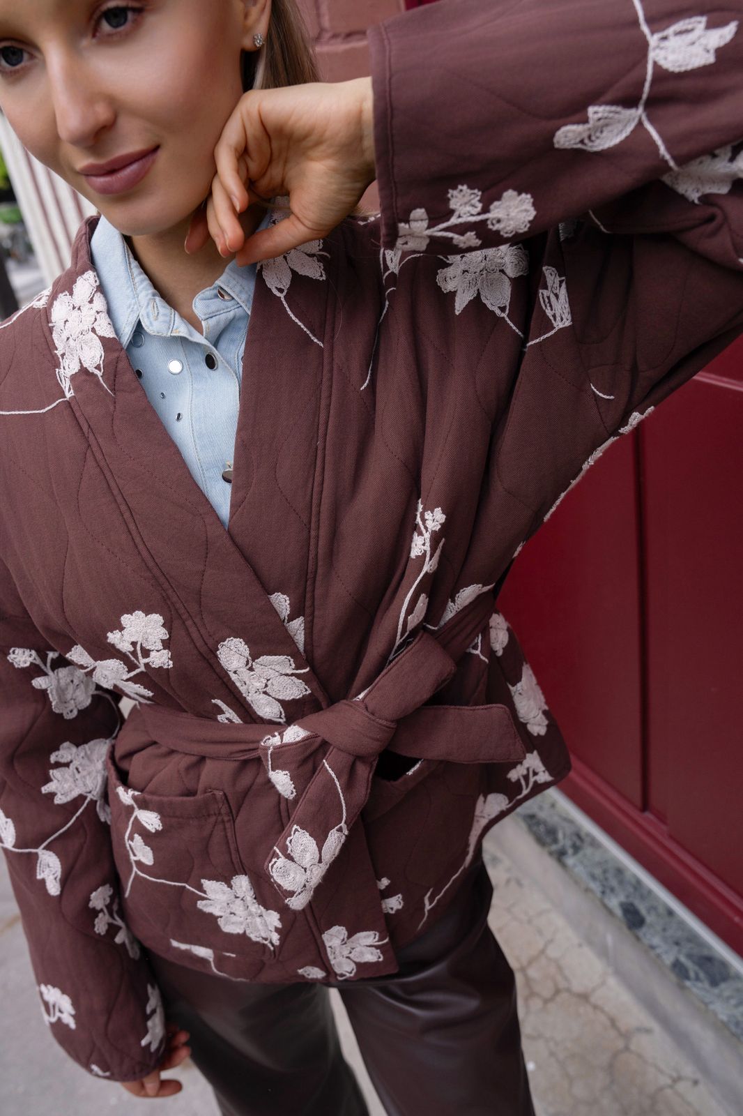 Jacket Brown Embroidery