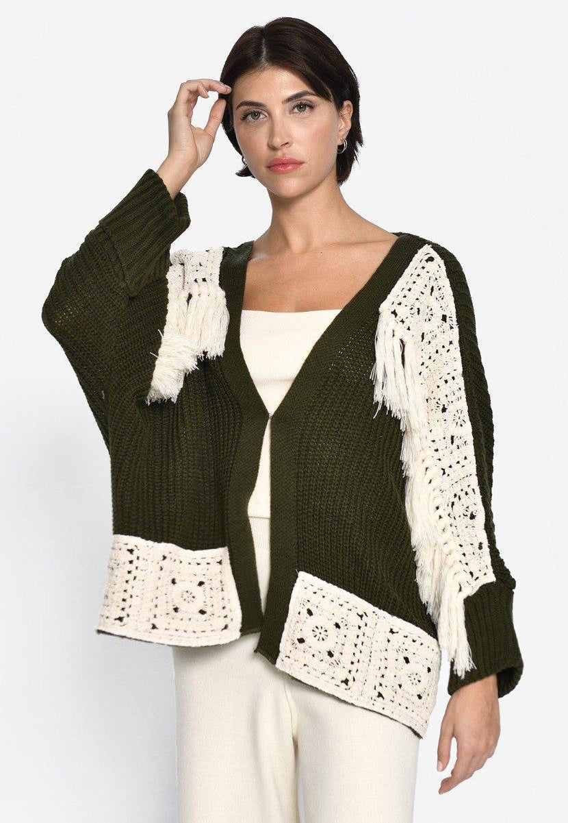 Cardigan Olive Crochet